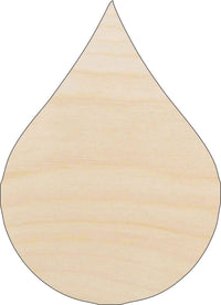 Raindrop Wood Craft Shape - Laser Cut Baltic Birch Unfinished DIY Wood Art Supplies SKY2 - The Wood Shape Store