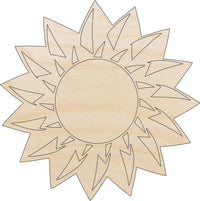 Sun Wood Craft Shape - Laser Cut Baltic Birch Unfinished DIY Wood Art Supplies SKY31 - The Wood Shape Store