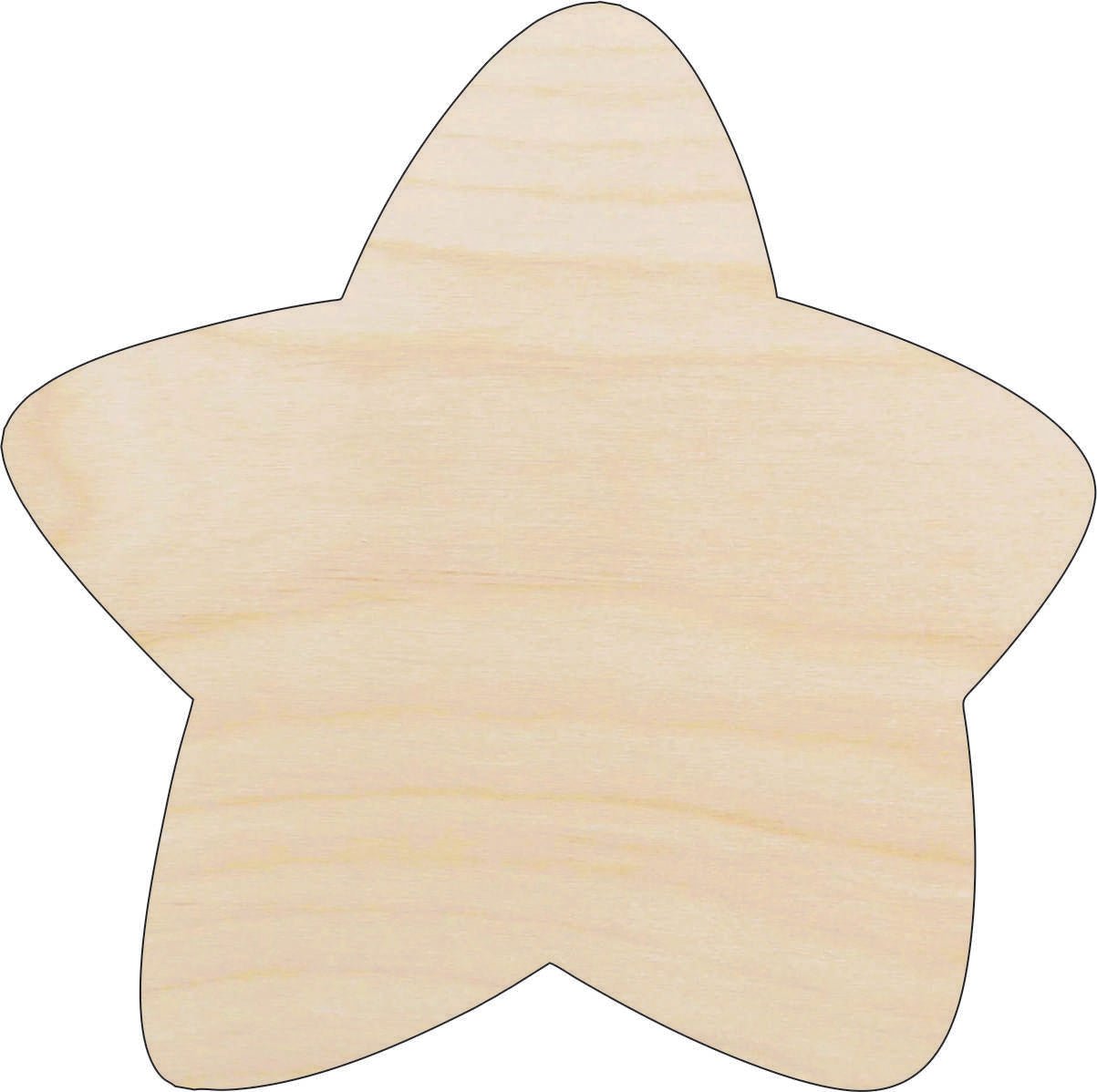 Star Wood Craft Shape - Laser Cut Baltic Birch Unfinished DIY Wood Art Supplies SKY33 - The Wood Shape Store
