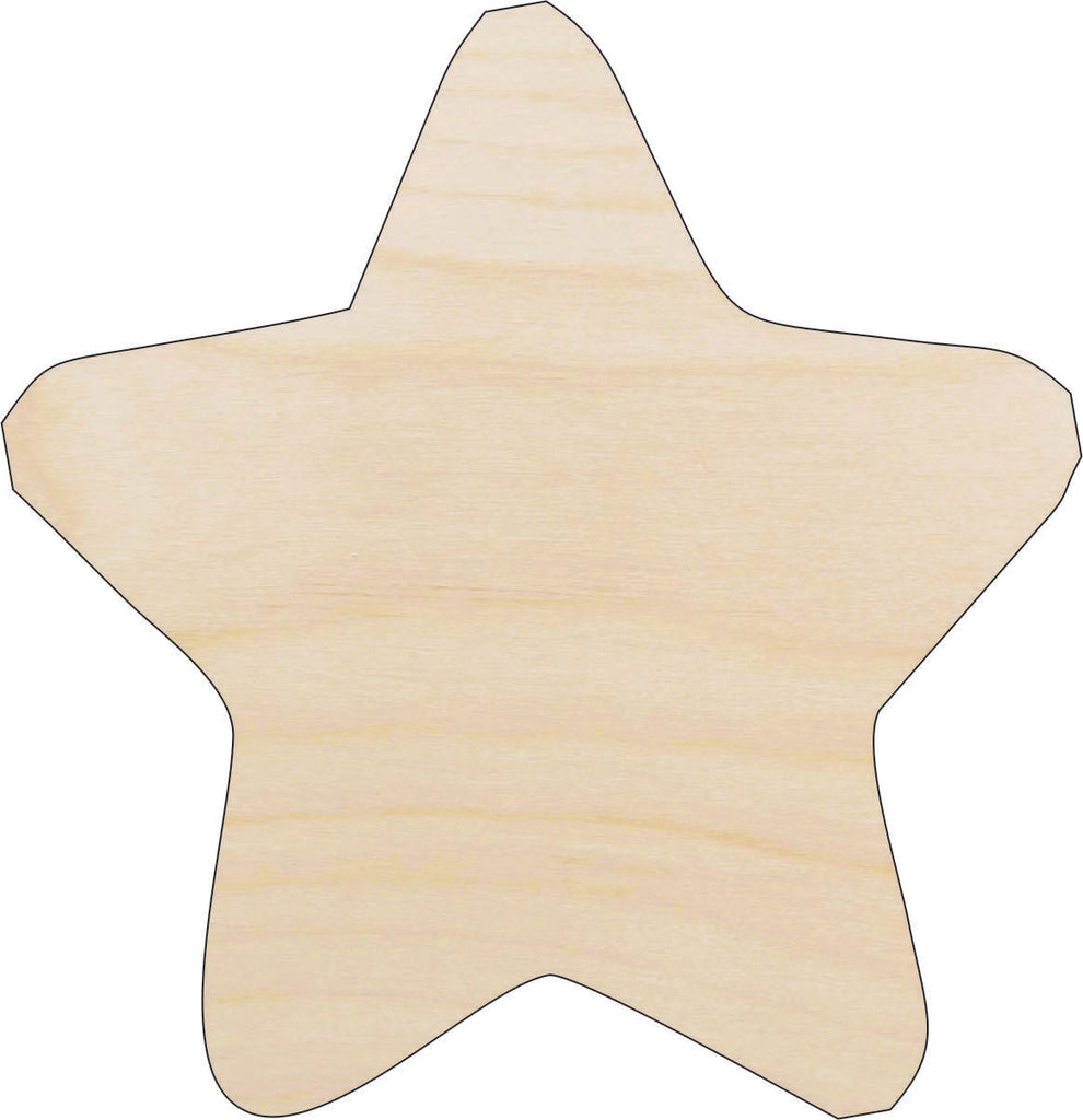 Star - Laser Cut Out Unfinished Wood Craft Shape SKY34