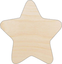 Star Wood Craft Shape - Laser Cut Baltic Birch Unfinished DIY Wood Art Supplies SKY34 - The Wood Shape Store