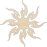 Sun Wood Craft Shape - Laser Cut Baltic Birch Unfinished DIY Wood Art Supplies SKY36 - The Wood Shape Store