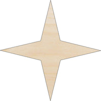 Star Wood Craft Shape - Laser Cut Baltic Birch Unfinished DIY Wood Art Supplies SKY37 - The Wood Shape Store