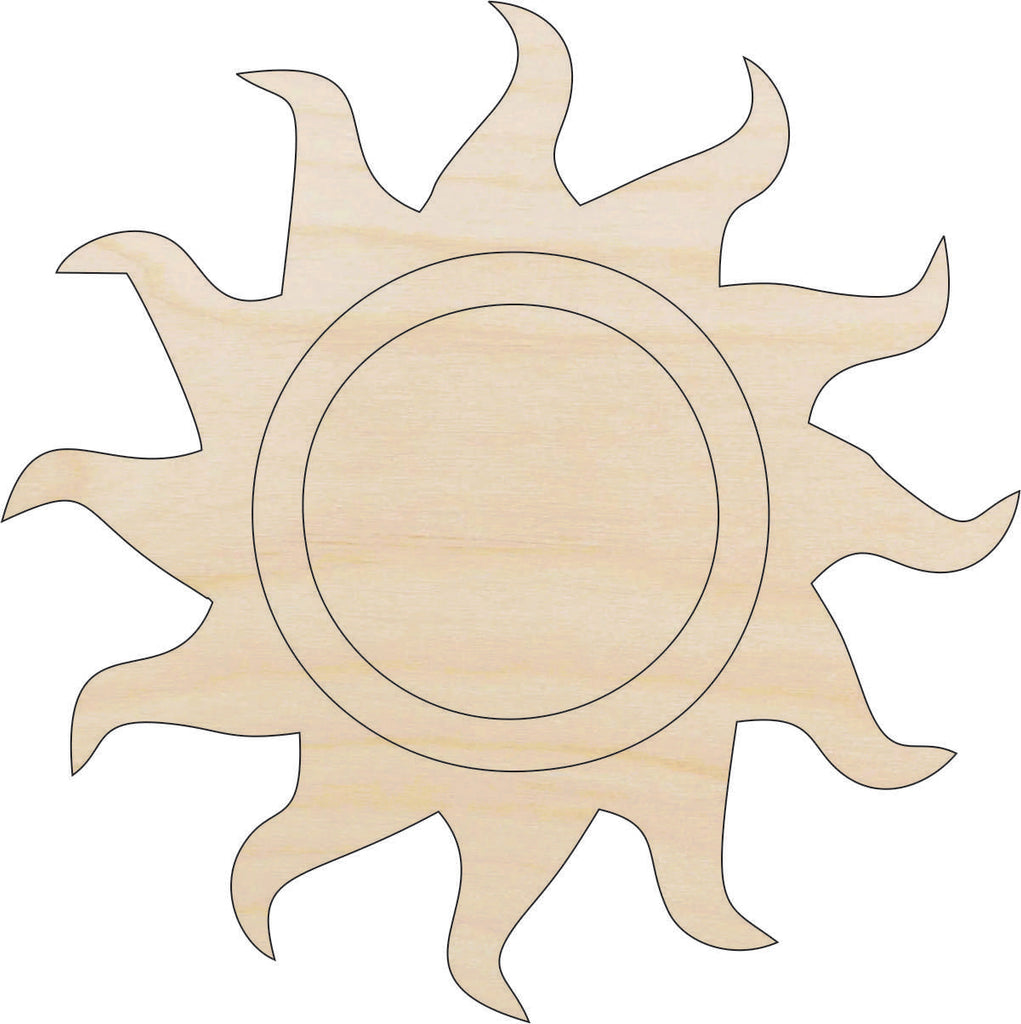 Sun - Laser Cut Out Unfinished Wood Craft Shape SKY39