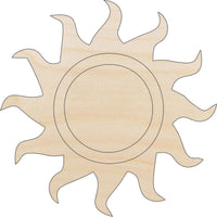 Sun Wood Craft Shape - Laser Cut Baltic Birch Unfinished DIY Wood Art Supplies SKY39 - The Wood Shape Store