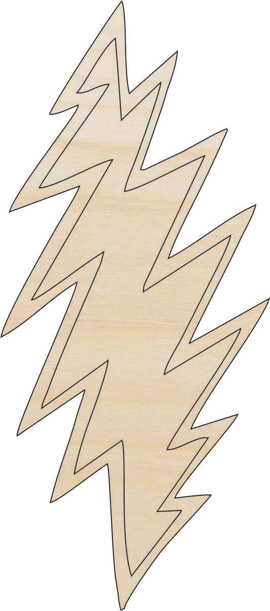 Sky Lightning Bolt - Laser Cut Out Unfinished Wood Craft Shape SKY3 Sky Lightning Bolt - Laser Cut Out Unfinished Wood Craft Shape SKY3