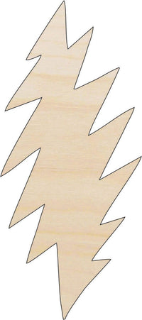 Lightning Bolt Wood Craft Shape - Laser Cut Baltic Birch Unfinished DIY Wood Art Supplies 40 - The Wood Shape Store