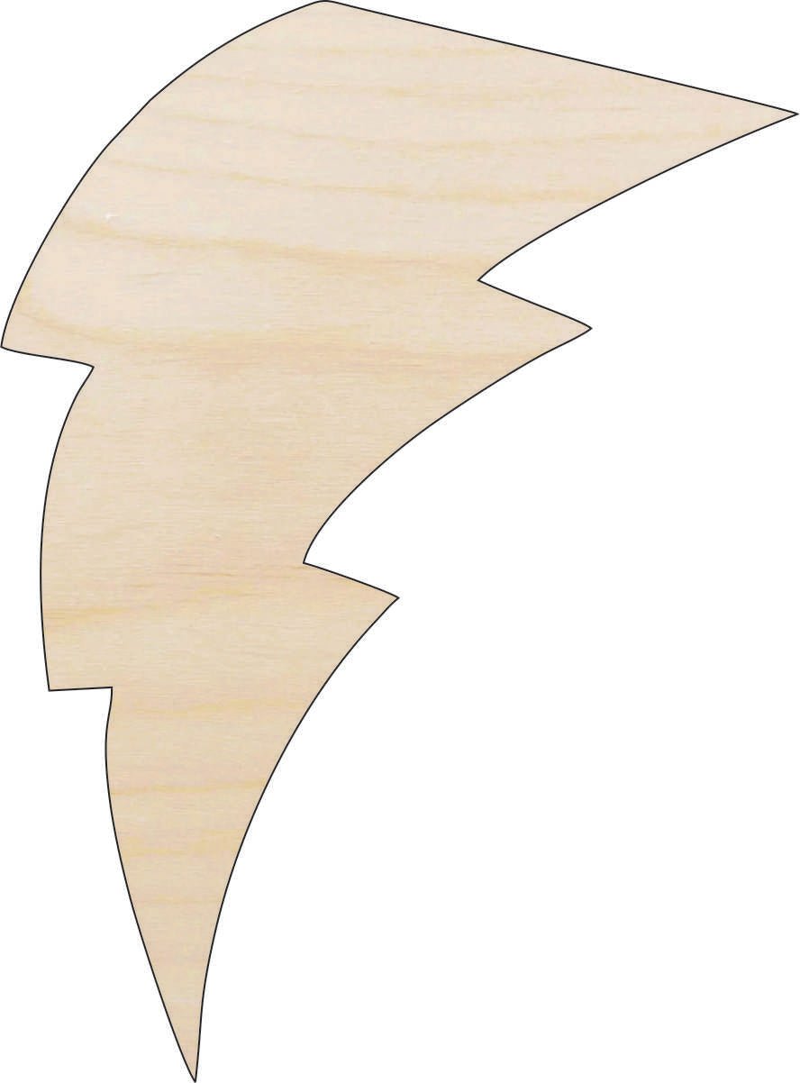 Lightning Wood Craft Shape - Laser Cut Baltic Birch Unfinished DIY Wood Art Supplies 41 - The Wood Shape Store