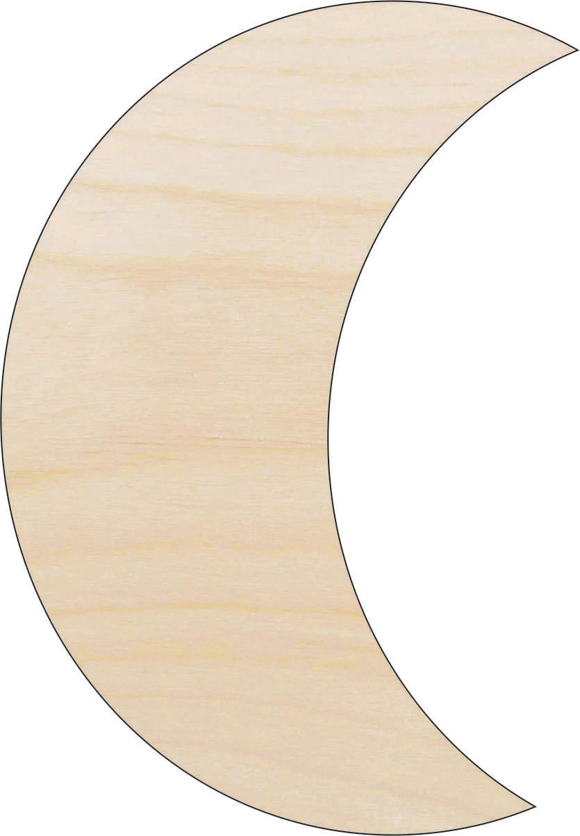 Moon - Laser Cut Out Unfinished Wood Craft Shape SKY43 Moon - Laser Cut Out Unfinished Wood Craft Shape SKY43