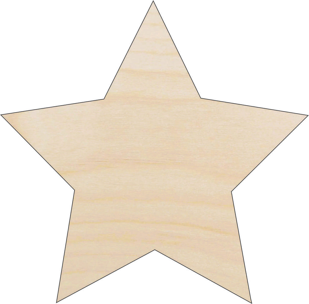 Star - Laser Cut Out Unfinished Wood Craft Shape SKY44