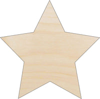 Star Wood Craft Shape - Laser Cut Baltic Birch Unfinished DIY Wood Art Supplies SKY44 - The Wood Shape Store
