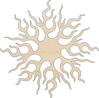 Sun Wood Craft Shape - Laser Cut Baltic Birch Unfinished DIY Wood Art Supplies SKY51 - The Wood Shape Store