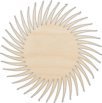 Sun Wood Craft Shape - Laser Cut Baltic Birch Unfinished DIY Wood Art Supplies SKY52 - The Wood Shape Store
