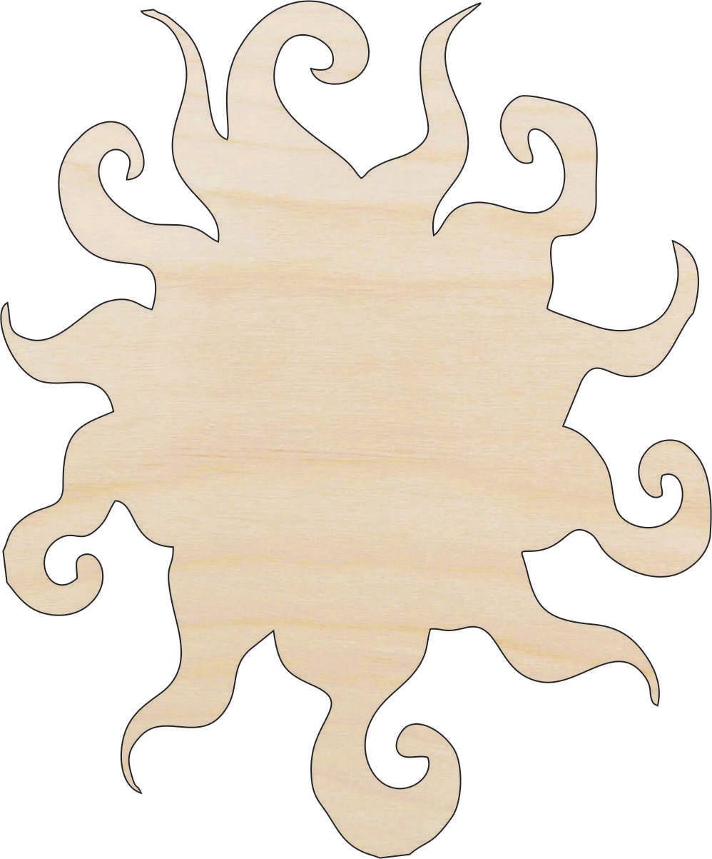 Sun Wood Craft Shape - Laser Cut Baltic Birch Unfinished DIY Wood Art Supplies SKY53 - The Wood Shape Store