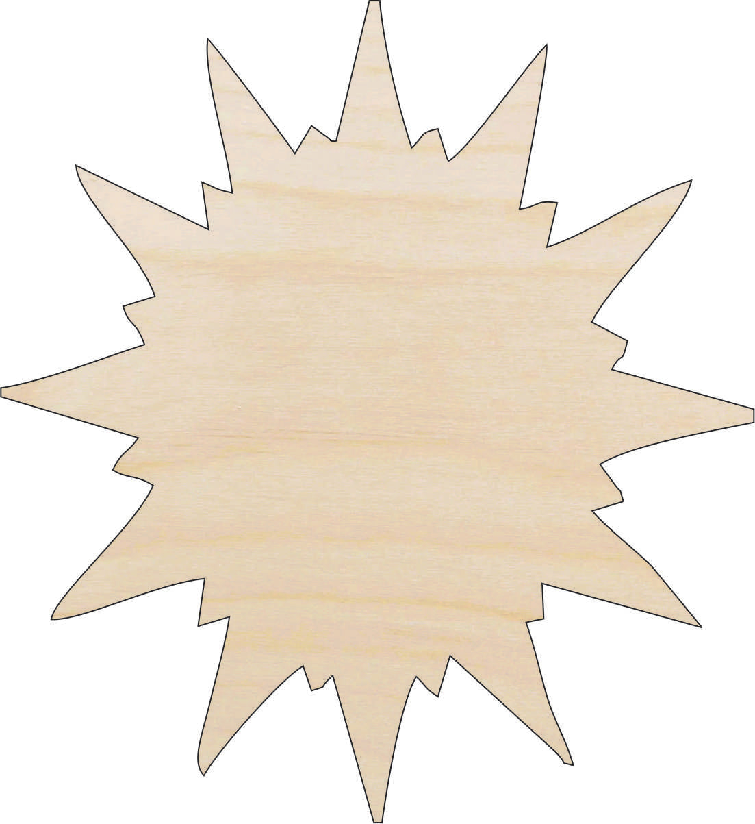 Sun - Laser Cut Out Unfinished Wood Craft Shape SKY55