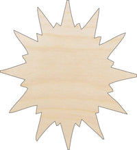 Sun Wood Craft Shape - Laser Cut Baltic Birch Unfinished DIY Wood Art Supplies SKY55 - The Wood Shape Store