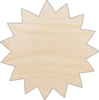 Sun Wood Craft Shape - Laser Cut Baltic Birch Unfinished DIY Wood Art Supplies SKY59 - The Wood Shape Store