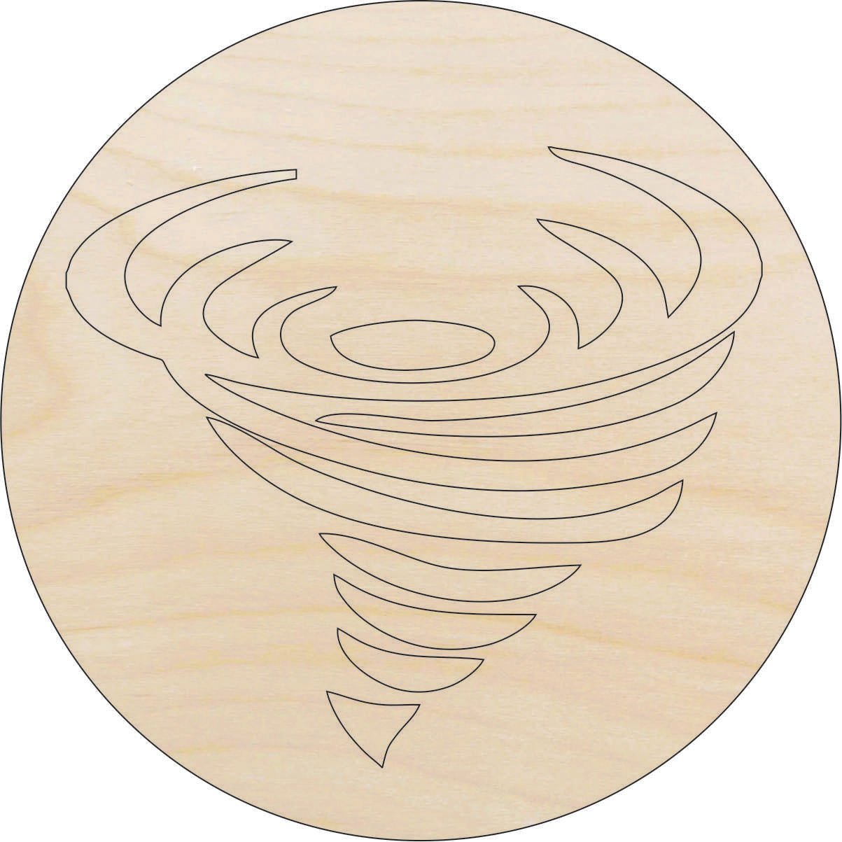 Tornado Wood Craft Shape - Laser Cut Baltic Birch Unfinished DIY Wood Art Supplies 63 - The Wood Shape Store
