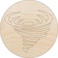 Tornado Wood Craft Shape - Laser Cut Baltic Birch Unfinished DIY Wood Art Supplies 63 - The Wood Shape Store
