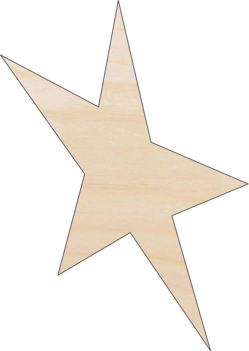 Star - Laser Cut Out Unfinished Wood Craft Shape SKY66