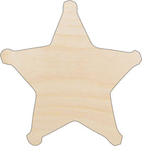 Star Wood Craft Shape - Laser Cut Baltic Birch Unfinished DIY Wood Art Supplies SKY69 - The Wood Shape Store