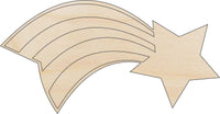 Star Wood Craft Shape - Laser Cut Baltic Birch Unfinished DIY Wood Art Supplies SKY76 - The Wood Shape Store