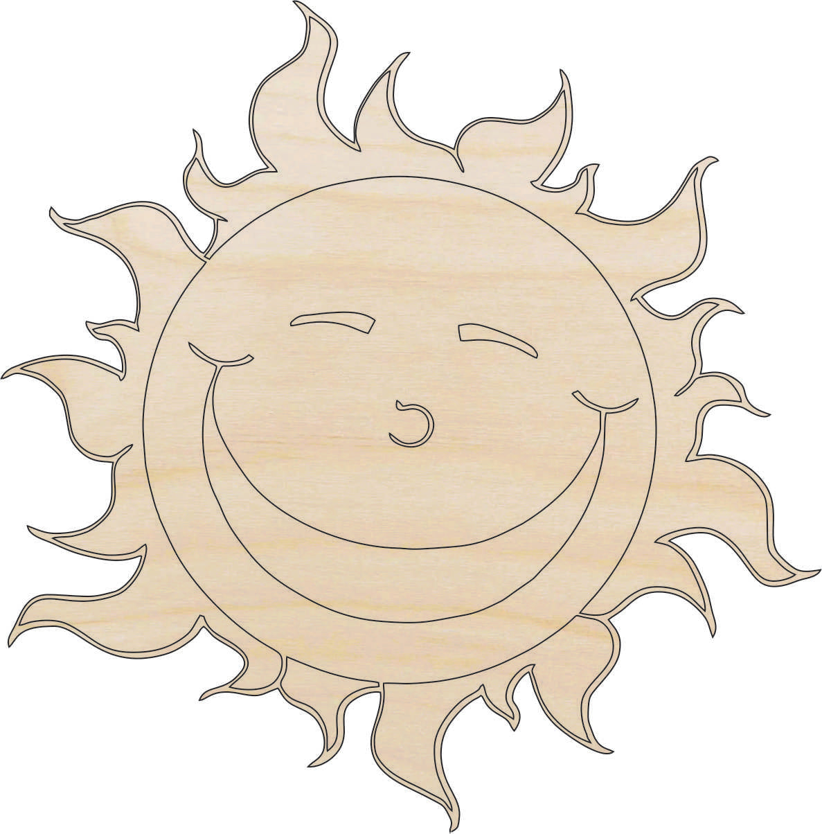 Sun - Laser Cut Out Unfinished Wood Craft Shape SKY7