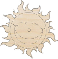 Sun Wood Craft Shape - Laser Cut Baltic Birch Unfinished DIY Wood Art Supplies SKY7 - The Wood Shape Store