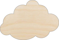 Cloud Wood Craft Shape - Laser Cut Baltic Birch Unfinished DIY Wood Art Supplies SKY81 - The Wood Shape Store