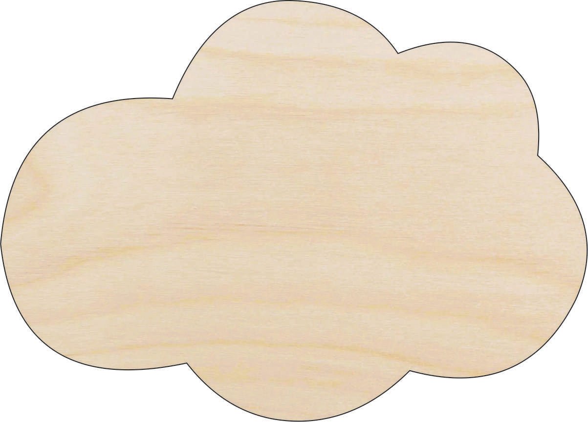 Cloud Wood Craft Shape - Laser Cut Baltic Birch Unfinished DIY Wood Art Supplies SKY82 - The Wood Shape Store
