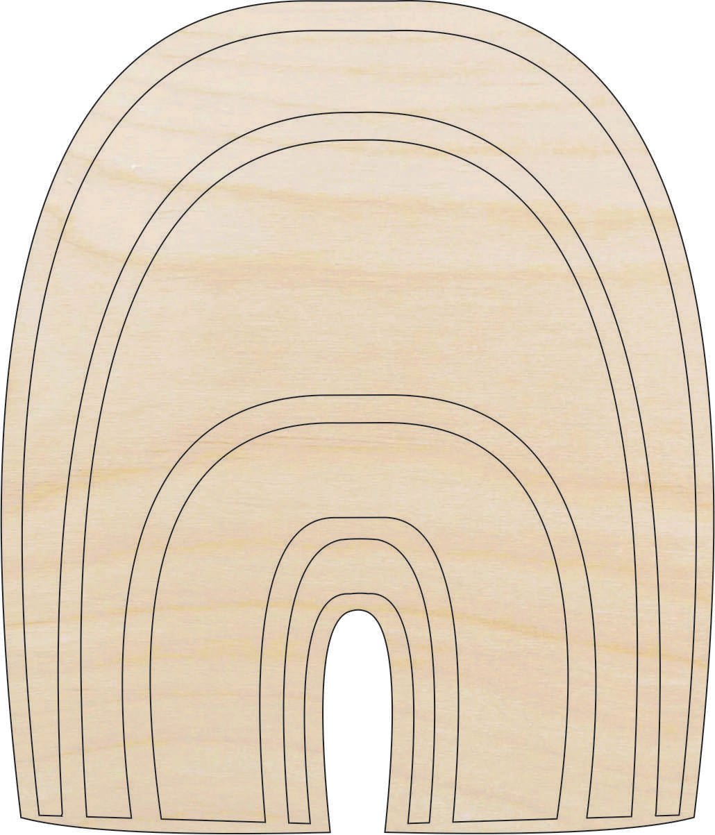 Rainbow Wood Craft Shape - Laser Cut Baltic Birch Unfinished DIY Wood Art Supplies 86 - The Wood Shape Store