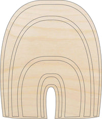 Rainbow Wood Craft Shape - Laser Cut Baltic Birch Unfinished DIY Wood Art Supplies 86 - The Wood Shape Store