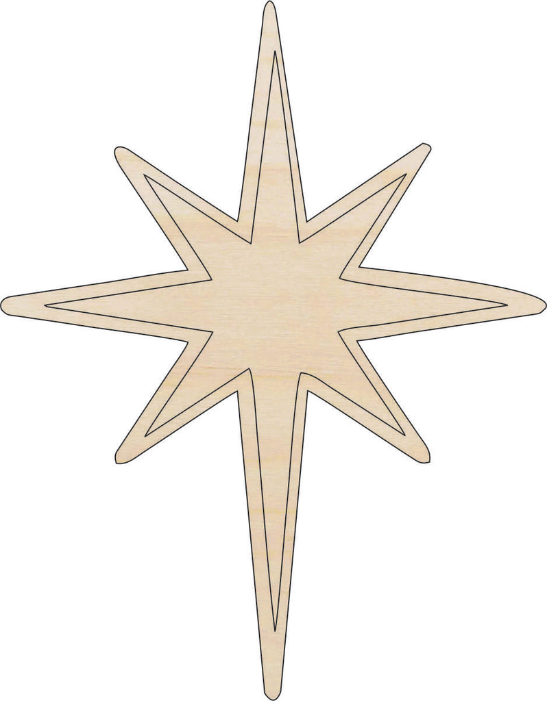 Star - Laser Cut Out Unfinished Wood Craft Shape SKY90