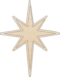 Star Wood Craft Shape - Laser Cut Baltic Birch Unfinished DIY Wood Art Supplies SKY90 - The Wood Shape Store