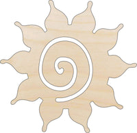 Sun Wood Craft Shape - Laser Cut Baltic Birch Unfinished DIY Wood Art Supplies SKY91 - The Wood Shape Store