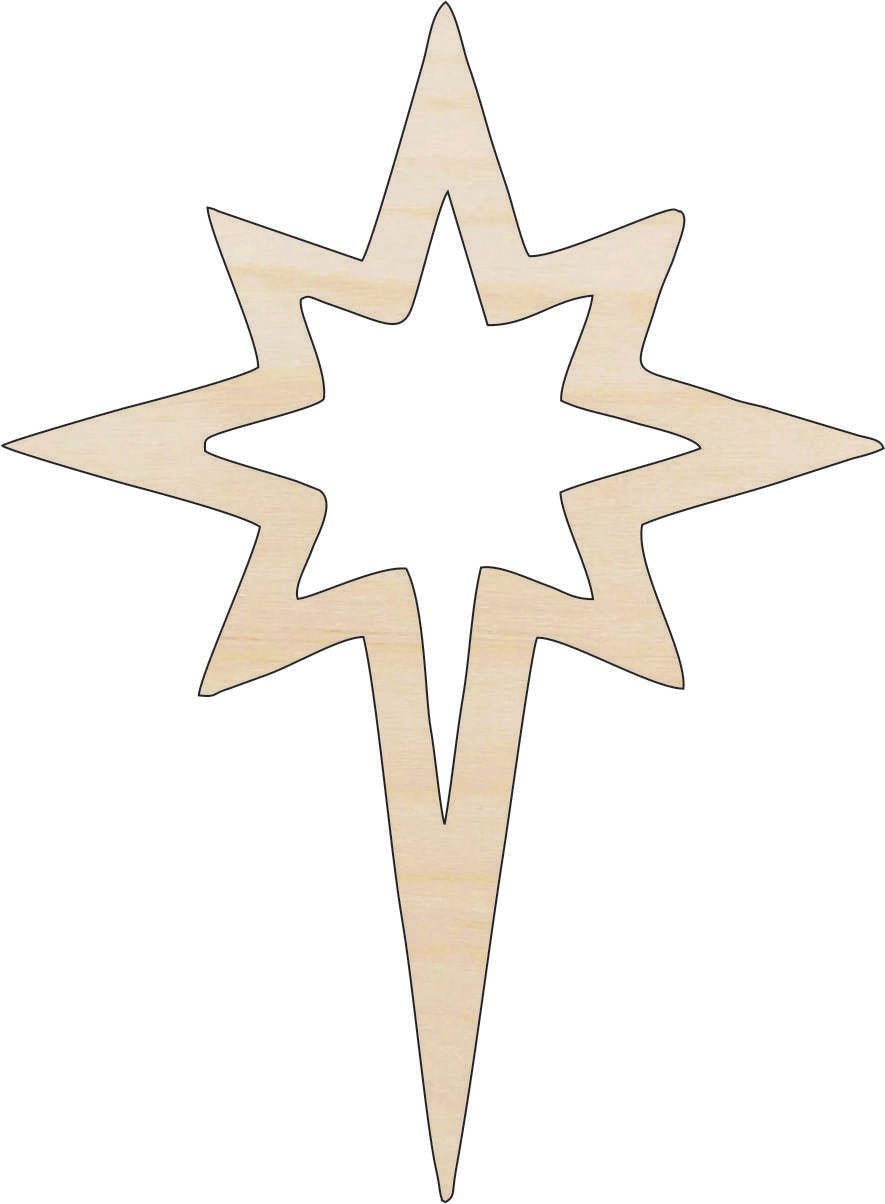 Star Wood Craft Shape - Laser Cut Baltic Birch Unfinished DIY Wood Art Supplies SKY92 - The Wood Shape Store
