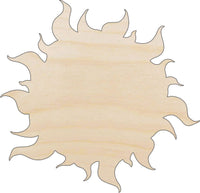 Sun Wood Craft Shape - Laser Cut Baltic Birch Unfinished DIY Wood Art Supplies SKY93 - The Wood Shape Store