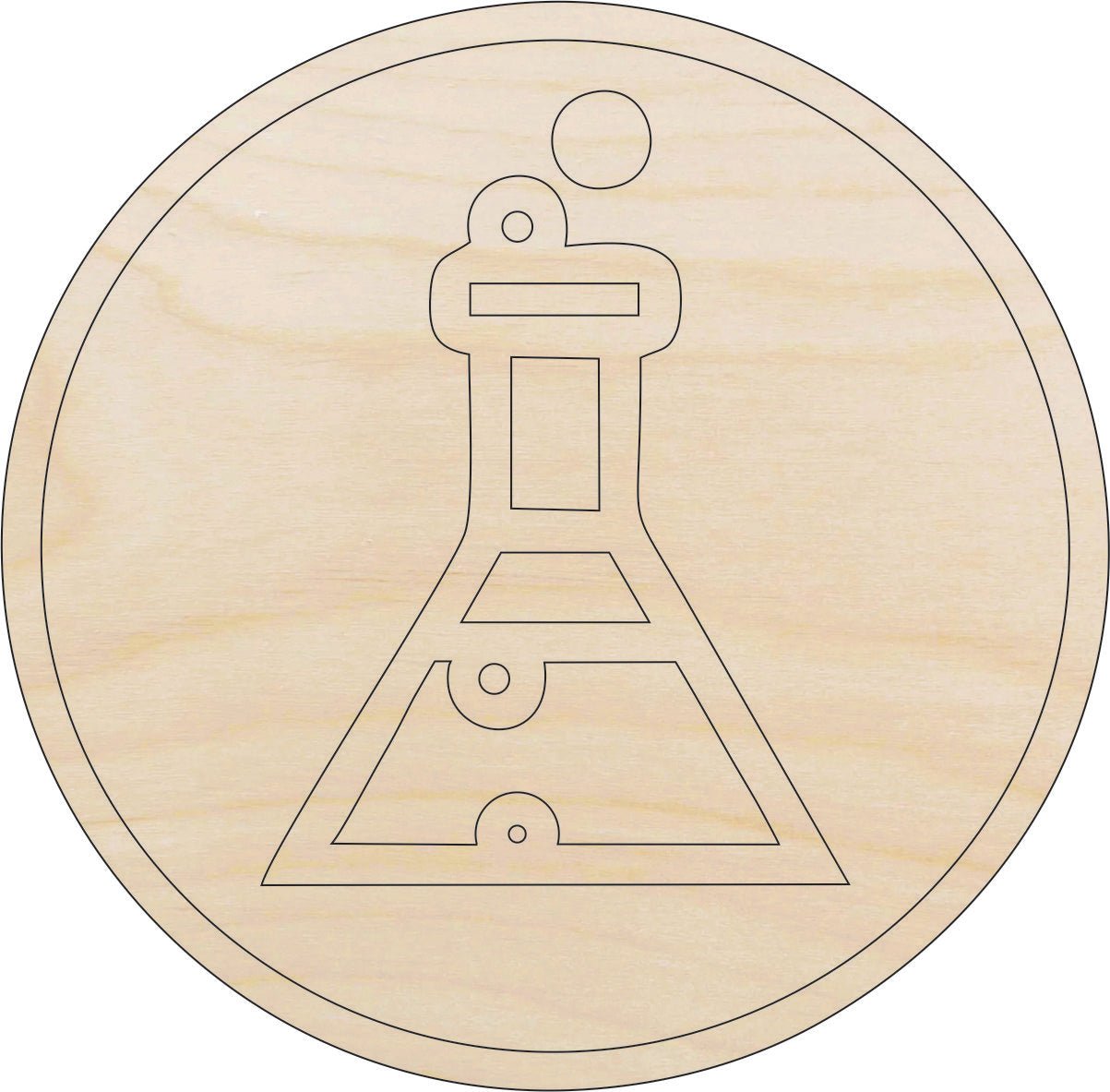 Beaker Wood Craft Shape - Laser Cut Baltic Birch Unfinished DIY Wood Art Supplies SNC10 - The Wood Shape Store