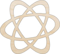 Atom Wood Craft Shape - Laser Cut Baltic Birch Unfinished DIY Wood Art Supplies SNC1 - The Wood Shape Store