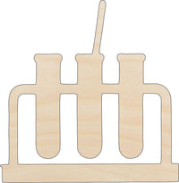 Test Tubes Wood Craft Shape - Laser Cut Baltic Birch Unfinished DIY Wood Art Supplies SNC3 - The Wood Shape Store