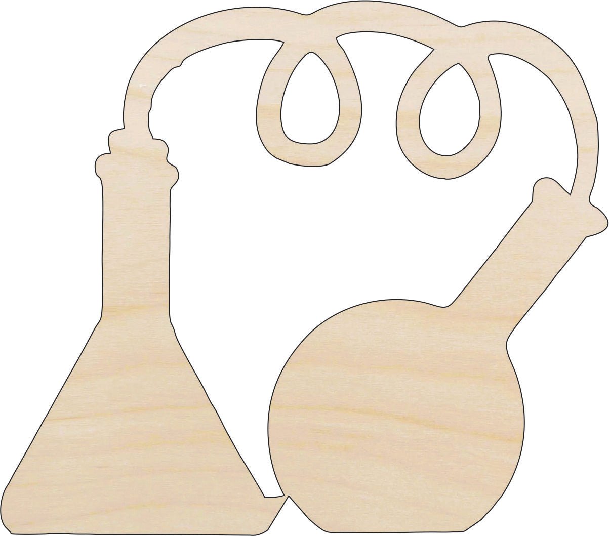 Laboratory Wood Craft Shape - Laser Cut Baltic Birch Unfinished DIY Wood Art Supplies SNC5 - The Wood Shape Store