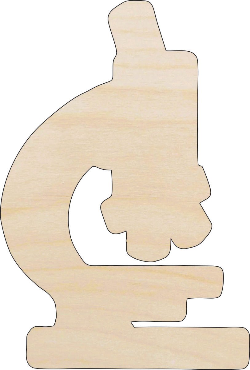 Microscope Wood Craft Shape - Laser Cut Baltic Birch Unfinished DIY Wood Art Supplies SNC6 - The Wood Shape Store