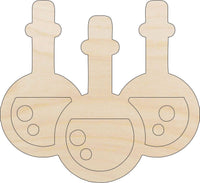 Beakers Wood Craft Shape - Laser Cut Baltic Birch Unfinished DIY Wood Art Supplies SNC9 - The Wood Shape Store
