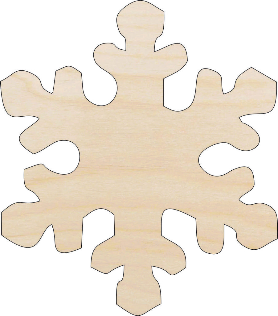 Snowflake - Laser Cut Out Unfinished Wood Craft Shape SNW11