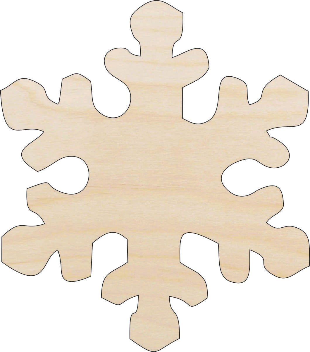 Snowflake Wood Craft Shape - Laser Cut Baltic Birch Unfinished DIY Wood Art Supplies SNW11 - The Wood Shape Store