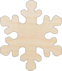 Snowflake Wood Craft Shape - Laser Cut Baltic Birch Unfinished DIY Wood Art Supplies SNW11 - The Wood Shape Store
