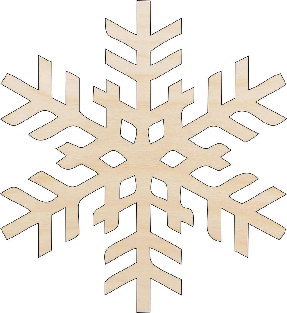 Snowflake - Laser Cut Out Unfinished Wood Craft Shape SNW12