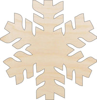 Snowflake Wood Craft Shape - Laser Cut Baltic Birch Unfinished DIY Wood Art Supplies SNW13 - The Wood Shape Store