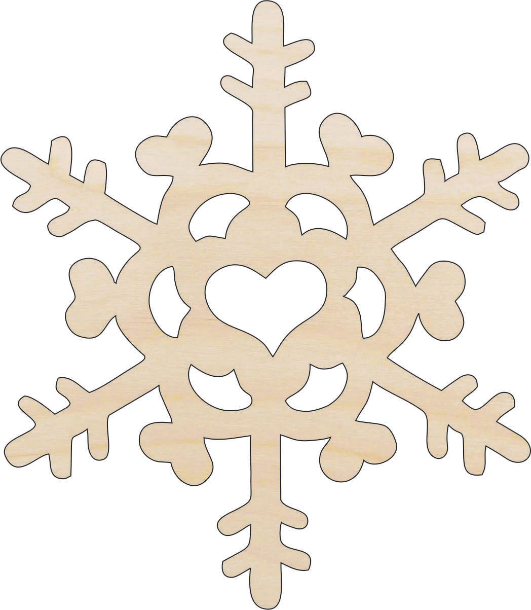Snowflake - Laser Cut Out Unfinished Wood Craft Shape SNW14 Snowflake - Laser Cut Out Unfinished Wood Craft Shape SNW14