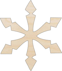 Snowflake Wood Craft Shape - Laser Cut Baltic Birch Unfinished DIY Wood Art Supplies SNW15 - The Wood Shape Store
